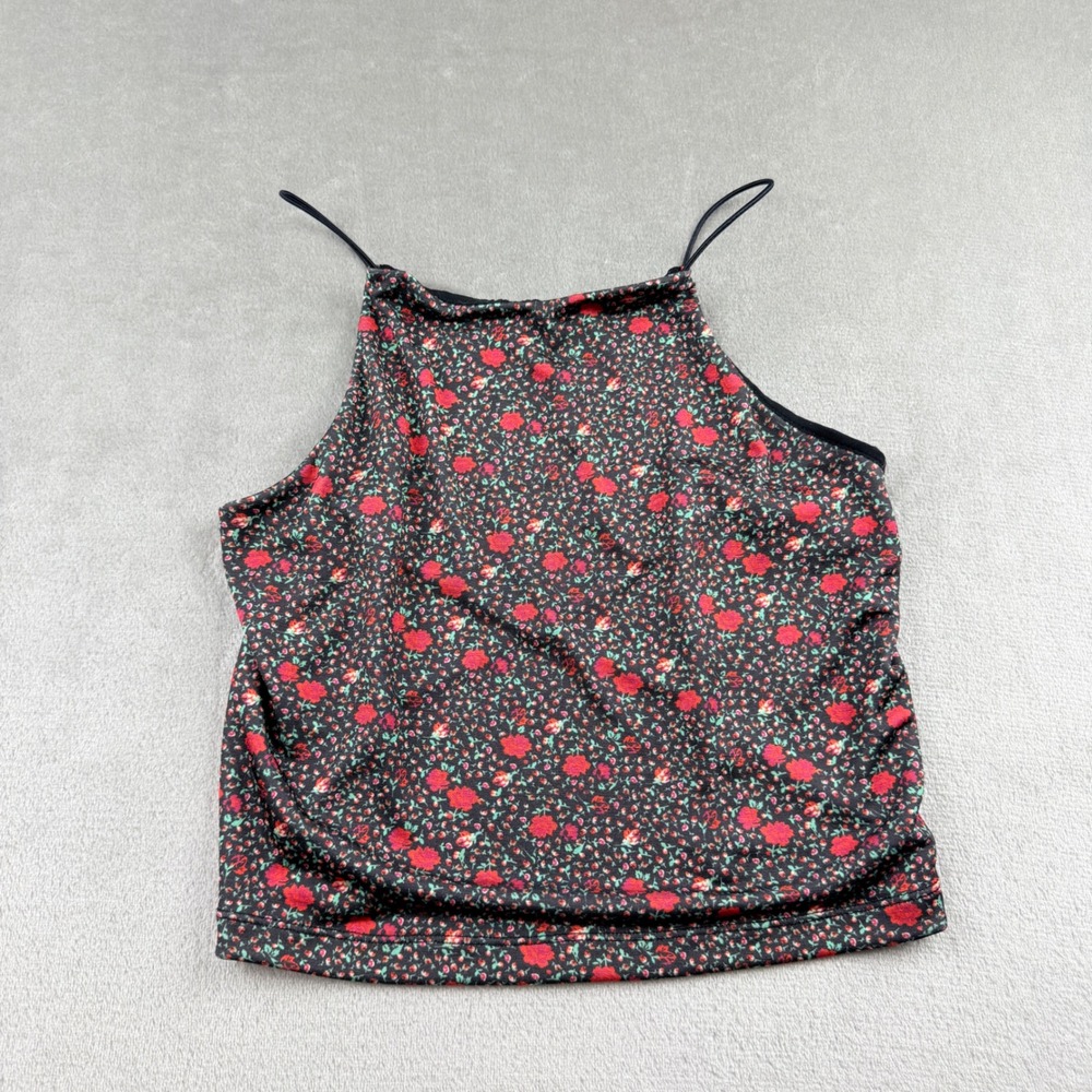 Urban Outfitters Women's Small Floral Strappy Back Halter Cami Top